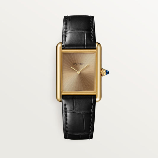 Reloj Cartier Tank Louis Cartier Mediano Oro Amarillo Esfera Dorada WGTA0211