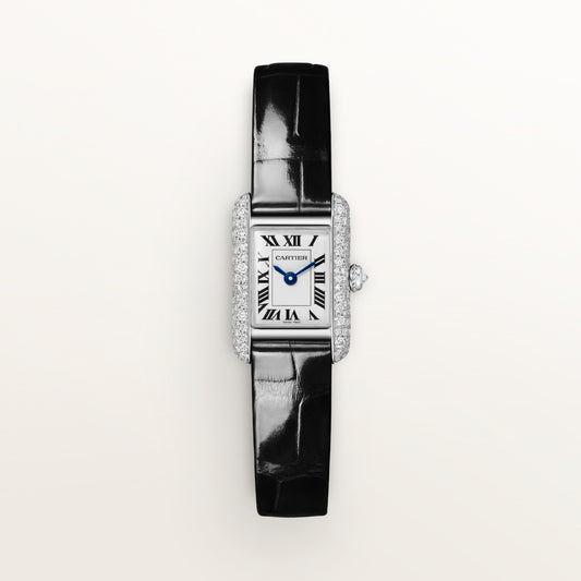 Reloj Cartier Tank Louis Cartier Mini Oro Blanco con Diamantes WJTA0078