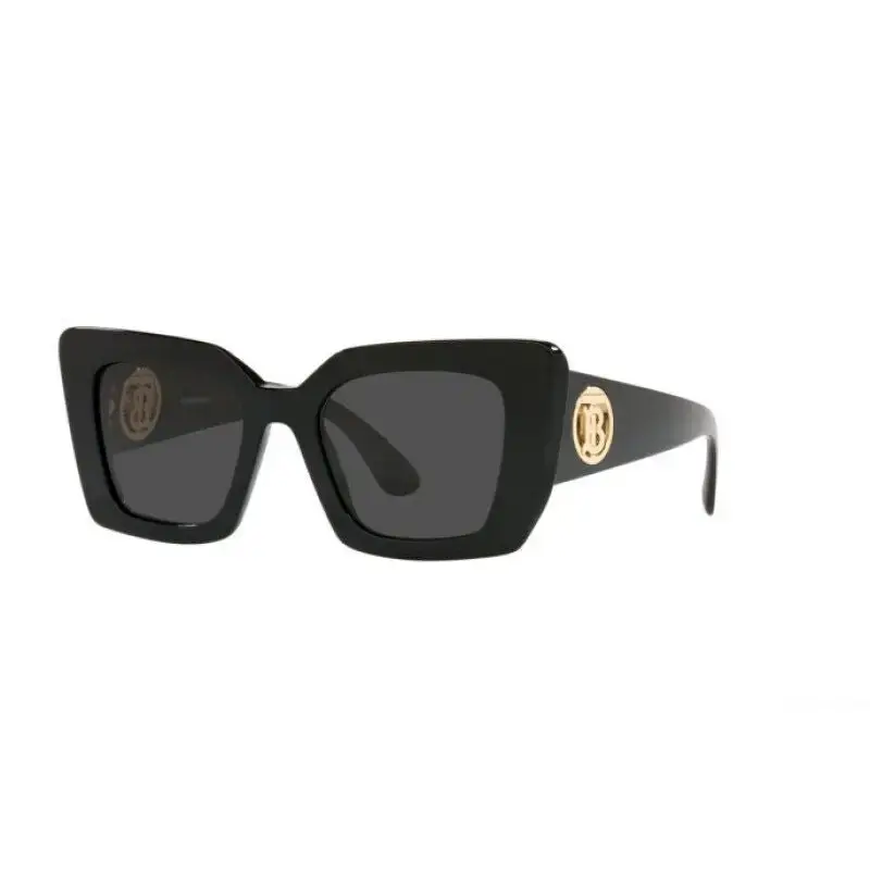 Gafas de sol BURBERRY 0BE 4344 con logotipo dorado en negro - SEO-friendly alt text