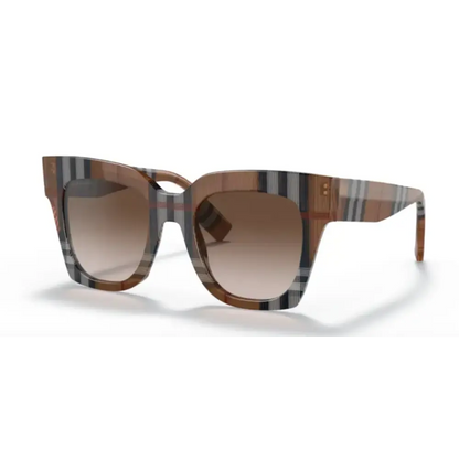 Gafas de sol Burberry C0BE 0BE con patrón de cuadros en Marrón