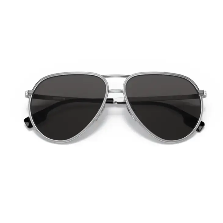 Gafas de sol estilo aviador en plata Burberry