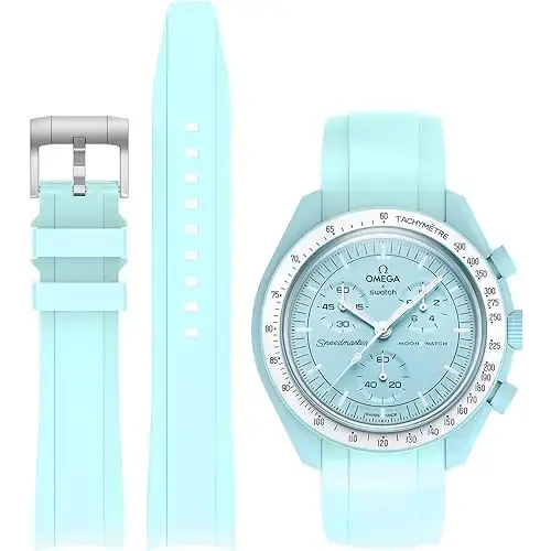 Swatch x Omega Manilla silicona - Baby blue - Relojes