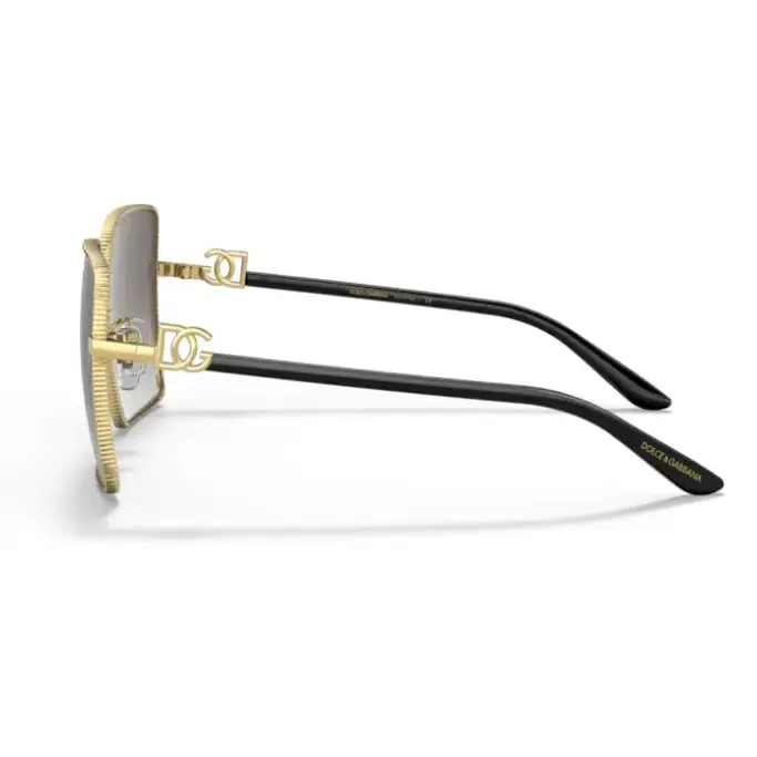 GAFAS de Sol Cuadradas Mujer Global Asiático 2279 02/8G con lentes doradas y negras