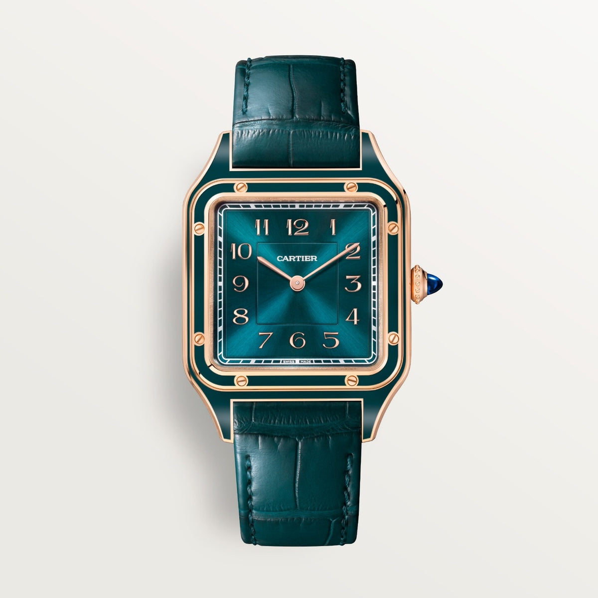 Reloj Cartier Santos-Dumont Grande Oro Rosa WGSA0098