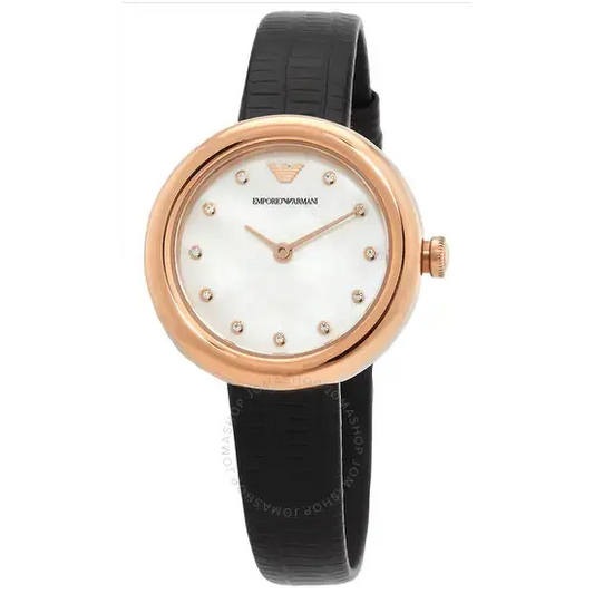 EMPORIO ARMANI ROSA cuarzo cristal AR11459 - MWHITE.COM.CO
