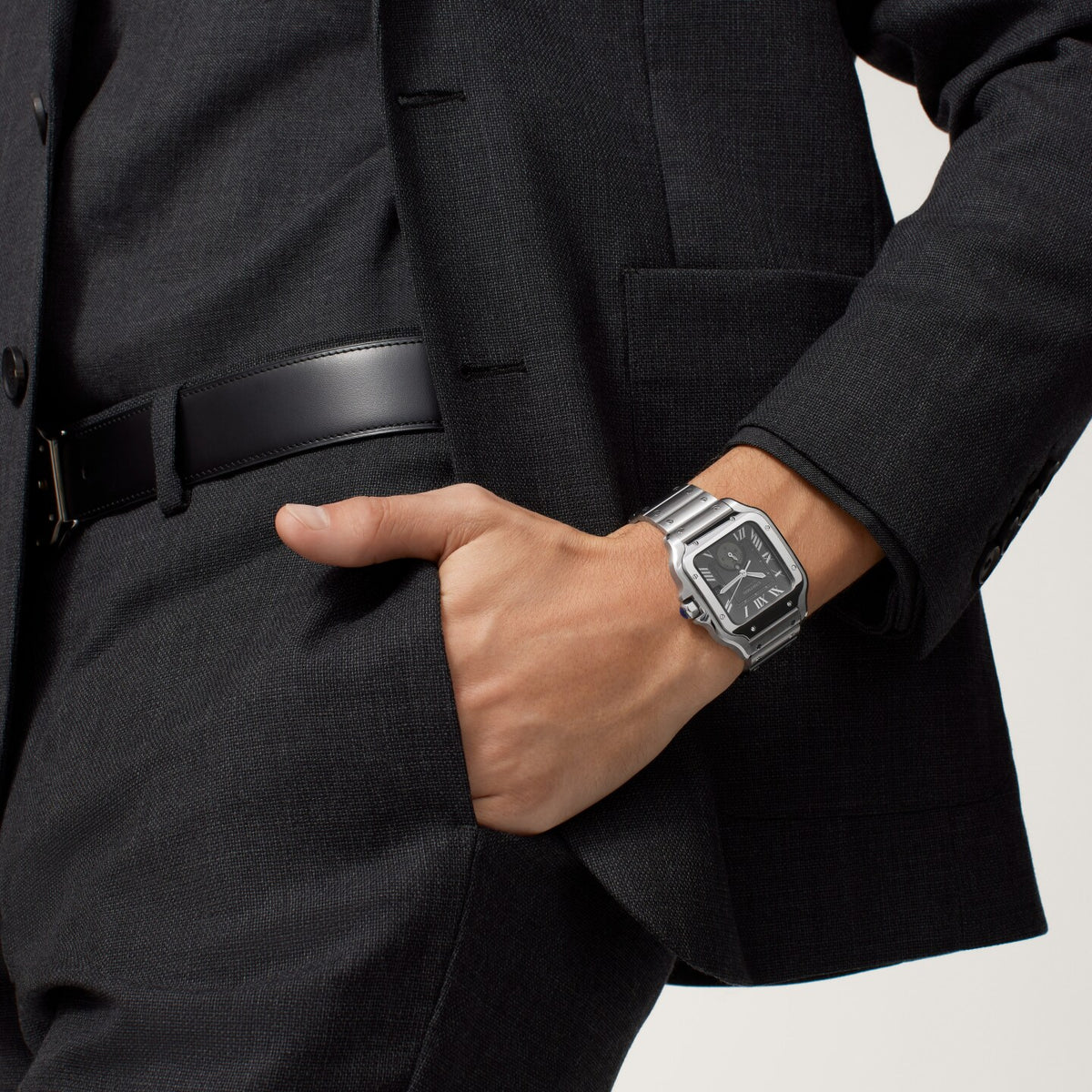 Reloj Cartier Santos Dual Time Grande Acero WSSA0076