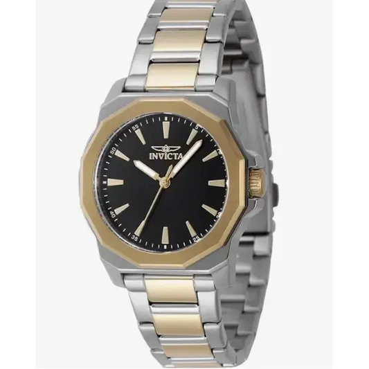 Invicta 47338 Reloj de mujer multicolor con movimiento de cuarzo oro acero pulsera - Relojes