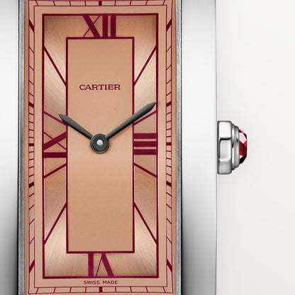 Reloj Cartier Tank Américaine Grande Platino Esfera Salmón WGTA0297