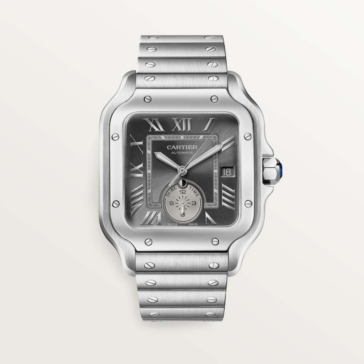Reloj Cartier Santos Dual Time Grande Acero WSSA0076