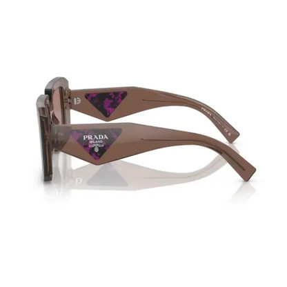 Gafas de sol Prada 23YS 17O60B en marrón claro hechas de plástico con montura marrón tras