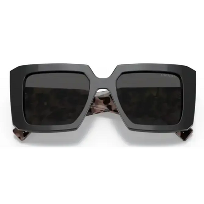 Gafas de sol Prada 23YS 1AB5S0 con marco de madera y lentes negros