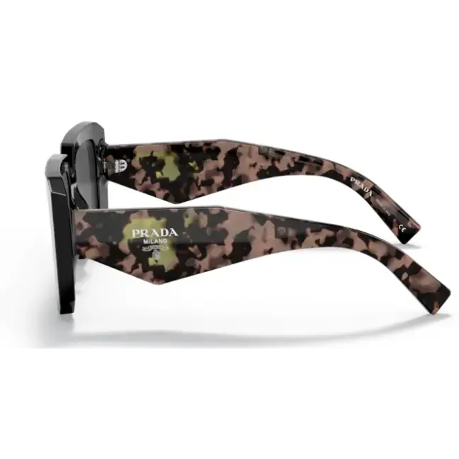 Gafas de sol Prada 23YS 1AB5S0 - Negro y camo de Lente Gris Oscuro