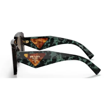 Gafas de sol PRADA 23YS 2AU06B en Carey con estampado verde y negro