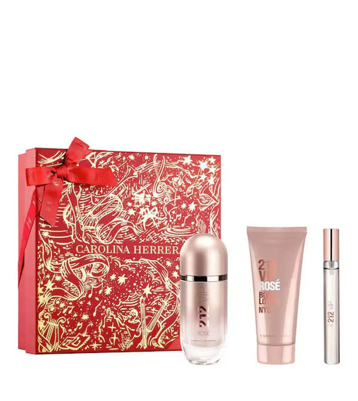 Set 212 VIP Rosé Carolina Herrera 3 Pcs EDP Mujer Paco Rabanne