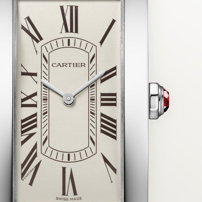 Reloj Cartier Tank Américaine Grande Platino Esfera Graneada WGTA0296