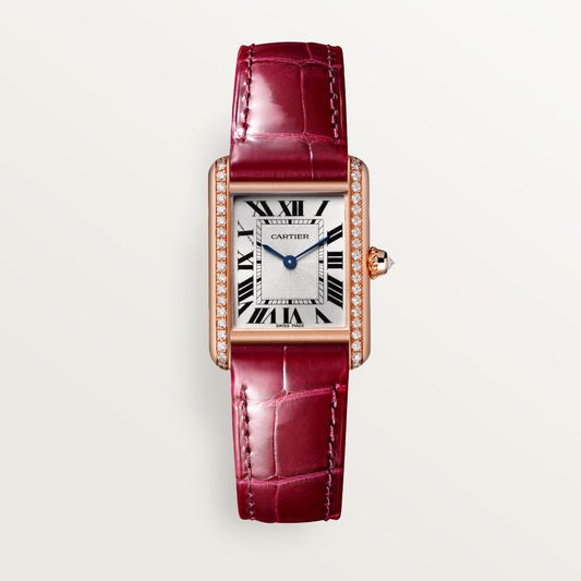 Reloj Cartier Tank Louis Cartier Pequeño Oro Rosa con Diamantes WJTA0037