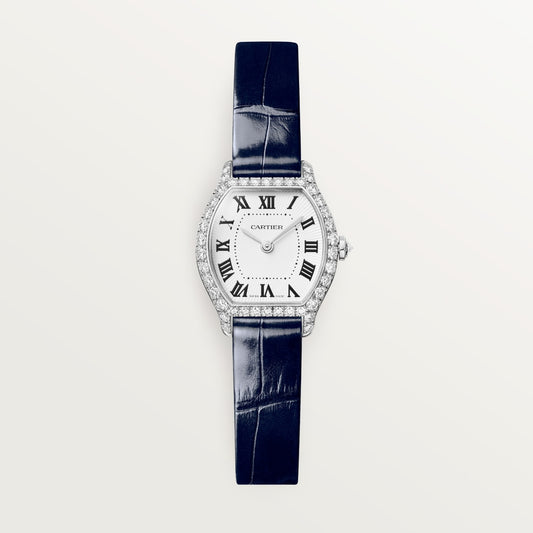 Reloj Cartier Tortue Mini Oro Blanco con Diamantes WJTO0013